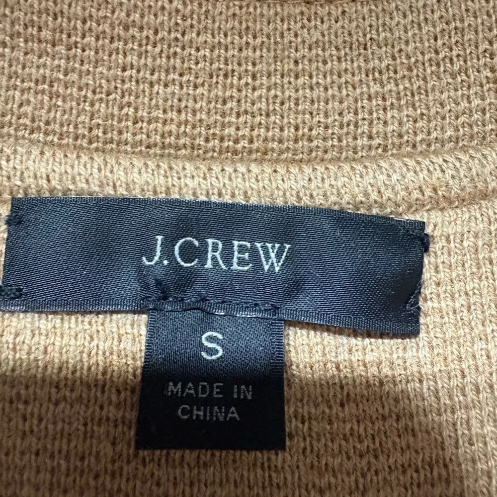 J. Crew Cecile Sweater Blazer Jacket Camel brown merino Wool Blend women’s small - Picture 4 of 6